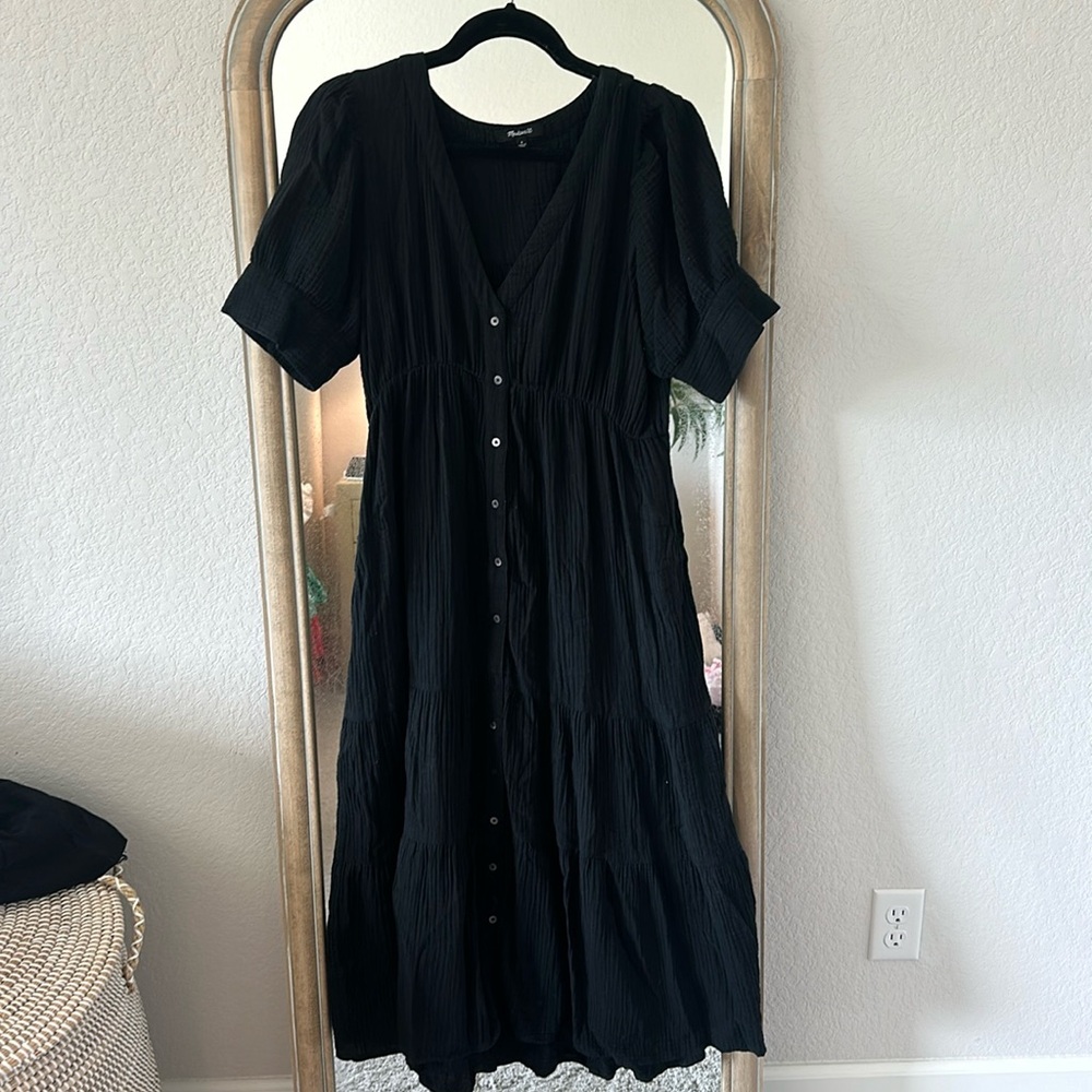 Madewell gauze button down dress